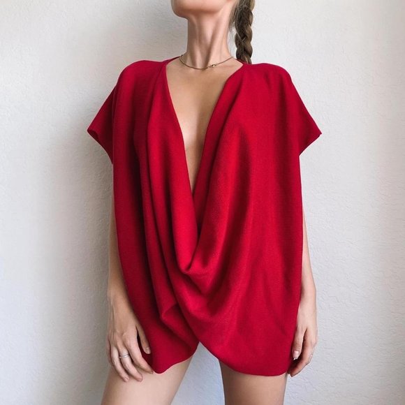 Vintage Wool Plunge Top - Picture 2 of 6